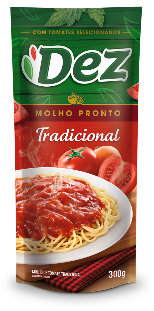 Molho de Tomate Tradicional Dez 300g